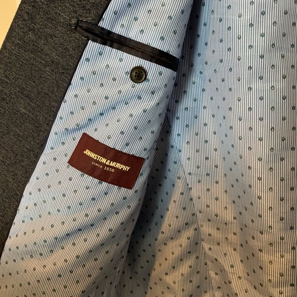 Johnston & Murphy Stretch Textured Knit Blazer - XL - Skull Design💀Lining - Picture 3 of 10